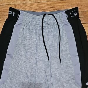 AND1 Black and Gray Athletic Shorts